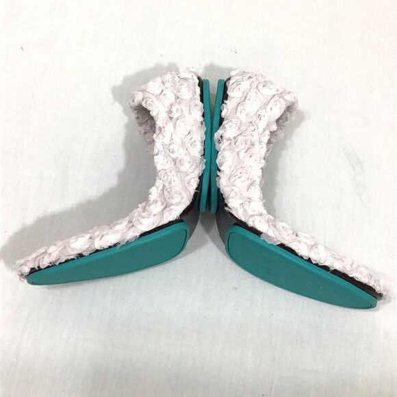 Tieks White Floral Rose Garden Floral Ballet Flat Limited Edition Wedding Size 9 - Picture 4 of 8